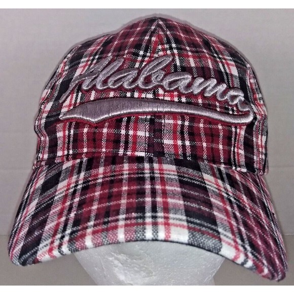 HaT Other - Alabama Crimson Tide NCAA Baseball Cap Dad Hat Embroidered Red Black Plaid OSFA